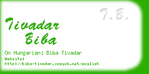 tivadar biba business card